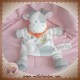 NICOTOY SOS DOUDOU ZEBRE VACHE BLANCHE GRISE FEUILLE PLAT