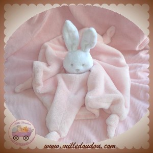 NICOTOY SOS DOUDOU LAPIN BLANC PLAT ROSE NOEUD 