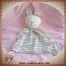 KIABI SOS DOUDOU LAPIN ECRU PLAT TRIANGLE BEIGE RAYE