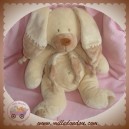 NICOTOY DOUDOU LAPIN ECRU ECHARPE BOUT BEIGE 27 cm SOS