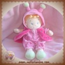 NICOTOY DOUDOU GARCON BLOND COCCINELLE ROSE PAPILLON 