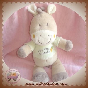 BEBEREVE SOS DOUDOU ANE CHEVAL BEIGE VERT CAROTTE