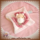 DOUDOU ET COMPAGNIE SOS VACHE PISTACHE PLATE BLANCHE ECRU ROSE