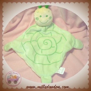 KIABI SOS DOUDOU TORTUE PLATE VERT SPIRALE