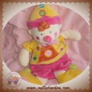 NICOTOY SOS DOUDOU CLOWN LUTIN POUPEE HABIT JAUNE ROSE 40 CM