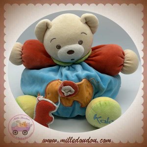 KALOO SOS DOUDOU OURS ECRU BOULE BLEU ELEPHANT ORANGE EVEIL