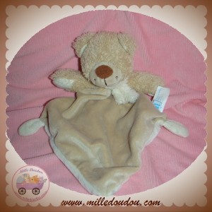 TEX DOUDOU OURS BEIGE BOUCLETTE PLAT ECHARPE ECRU SOS