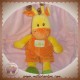 KIABI SOS DOUDOU GIRAFE JAUNE ORANGE ROBE MA PTITE TRIBU 37 cm