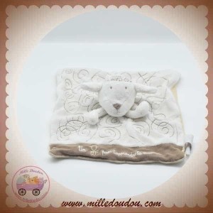 OKAIDI OBAIBI SOS DOUDOU MOUTON BLANC PLAT TAUPE SPIRALES BEIGE