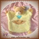 TAKINOU DOUDOU OURS BEIGE PLAT MARIONNETTE JAUNE COEUR 9