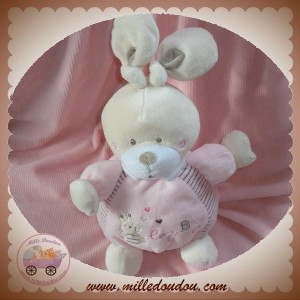 NICOTOY SOS DOUDOU LAPIN BOULE ROSE MUSICAL ABC 22 cm