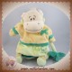 BABYNAT BABY NAT DOUDOU HIPPOPOTAME MARIONNETTE VERT TREFLE SOS