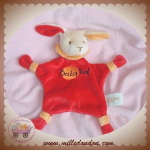 BABYNAT BABY NAT SOS DOUDOU LAPIN BEIGE CORPS ROUGE