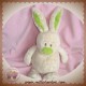 ANNA CLUB PLUSH SOS DOUDOU LAPIN ECRU VERT