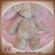 SIA SOS DOUDOU PELUCHE LAPIN BEIGE VICHY TISSU