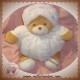 TAKINOU DOUDOU OURS BEIGE BOULE BLANC NEIGE BONNET SOS