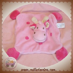 CORA DIVERS SOS DOUDOU CARRE PLAT MOUCHOIR ROSE VACHE