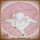 ABSORBA DOUDOU MOUTON PLAT BLANC ROSE SOS