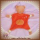 AUCHAN SOS DOUDOU OURS PLAT ORANGE COEUR