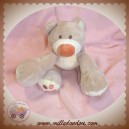 NATTOU SOS DOUDOU OURS BEIGE HOCHET EMPREINTE ORANGE