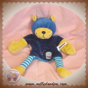 CATIMINI DOUDOU OURS MARIONNETTE BLEU MIEL SOS