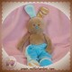 AJENA SOS DOUDOU LAPIN MARRON PANTALON BLEU