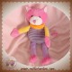 PLAYKIDS CMI SOS DOUDOU RENARD CHAT ROSE CORPS VIOLET