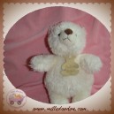 HISTOIRE D'OURS SOS DOUDOU OURS BLANC BOUCLETTE 20 cm