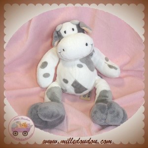 Doudou Vache Nicotoy Blanche taches marron - Mister Doudou : SOS Doudou  Perdu