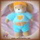 TAKINOU SOS DOUDOU LAPIN BEIGE BLEU COEUR ORANGE SPORTIF