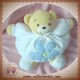 KALOO SOS DOUDOU OURS JAUNE CORPS BOULE BLANC FLEUR BLEU