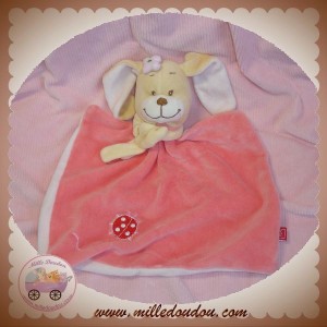 TEX DOUDOU LAPIN CHIEN PLAT ROSE COCCINELLE SOS