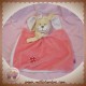 TEX SOS DOUDOU LAPIN CHIEN PLAT ROSE COCCINELLE