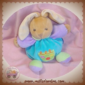 KALOO DOUDOU LAPIN BEIGE BOULE BLEU MAUVE BALLONS SOS