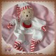 DOUDOU ET COMPAGNIE CHAT CHATDOUX PLAT ECRU ROUGE