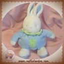 KLORANE DOUDOU LAPIN BLANC BOULE BLEU VERT SOS