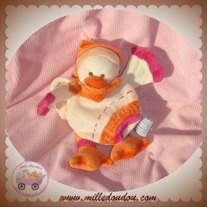 DOUDOU ET COMPAGNIE SOS OISEAU CANARD BANJO CAPE ORANGE