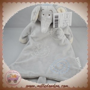 KIMBALOO SOS DOUDOU ELEPHANT PLAT GRIS SPIRALES