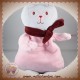 NOUNOURS SOS DOUDOU CHAT BLEU ET ROSE ECHARPE