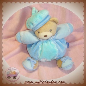 KALOO DOUDOU OURS BLANC VELOURS DRAGEE SOS