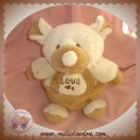 PLANET PLUCH SOS DOUDOU SOURIS ECRU SALOPETTE BEIGE JEMINI