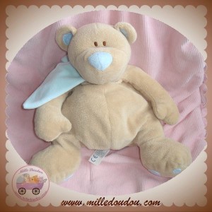 JOLLYBABY SOS DOUDOU OURS RICKY BEIGE ECHARPE BLEU MUSICAL