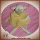 IDAHO DOUDOU MOUTON PLAT ECRU VENTRE VICHY JAUNE SOS