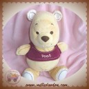 DISNEY SOS DOUDOU WINNIE L'OURSON JAUNE PULL BORDEAUX NICOTOY