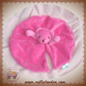 CADES DOUDOU OURS PLAT ROSE FUSHIA SOS