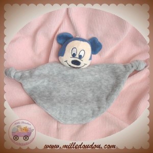 DISNEY SOS DOUDOU SOURIS MICKEY PLAT GRIS NOEUD