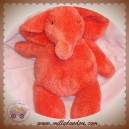 NOUNOURS SOS DOUDOU ELEPHANT ROUGE BOUCLETTE BRILLANT