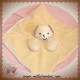 CAJOLINE SOS DOUDOU OURS PLAT EPONGE JAUNE BLANC