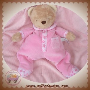 COROLLE DOUDOU OURS BEIGE PYJAMA ROSE SOS