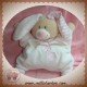 BOUT'CHOU MONOPRIX SOS DOUDOU LAPIN QUASI PLAT ROSE FLEUR